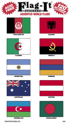 World Flags (120 Asorted)