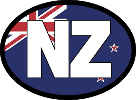 New Zealand (flag background)