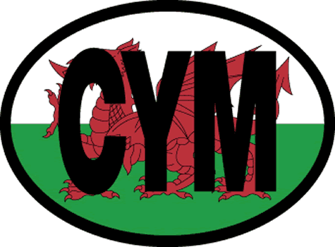 Wales (flag background)