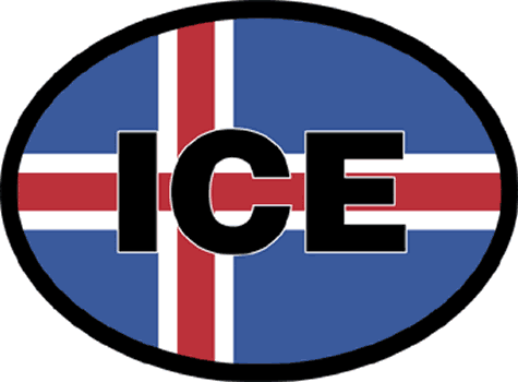 Iceland (flag background)