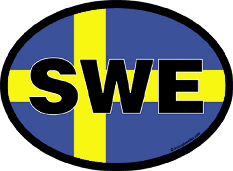 Sweden (flag background)