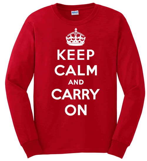 Keep Calm and Carry On (red)