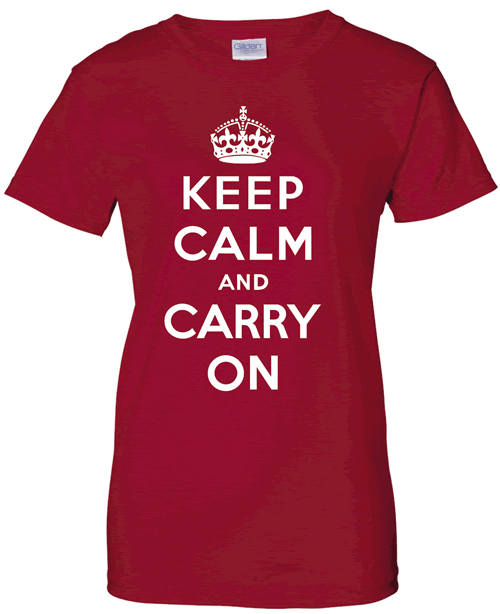 Keep Calm and Carry On (red)