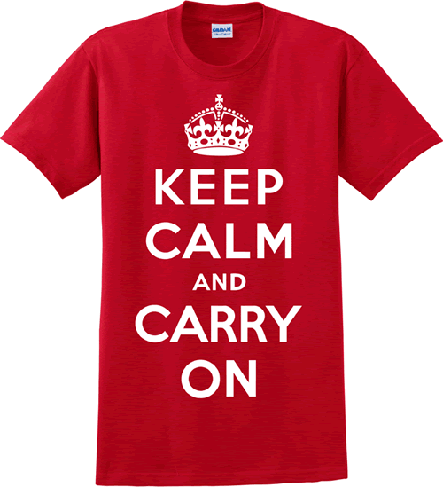 Keep Calm and Carry On (red) Youth T-Shirts