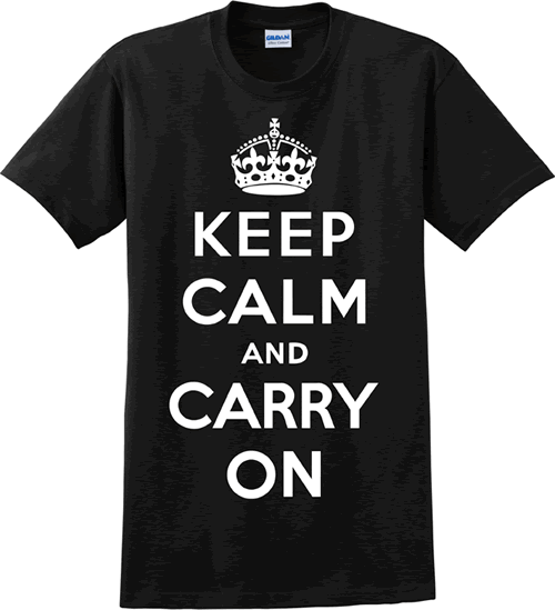 Keep Calm and Carry On (black)