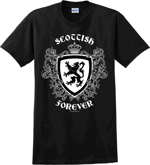 Scotland COA (black w/white) Adult T-Shirts