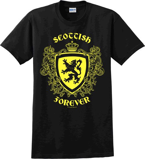 Scotland COA (black w/yellow) Adult T-Shirts