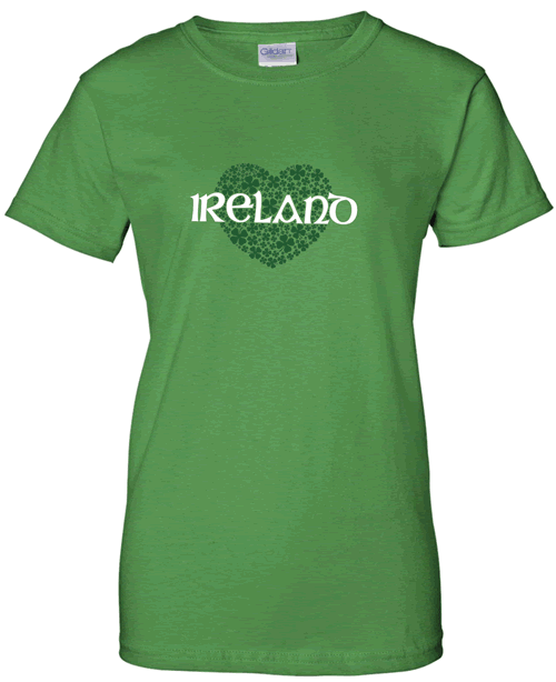 Ireland w/Shamrock Heart