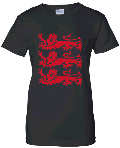 Three Lions (Black w/red)